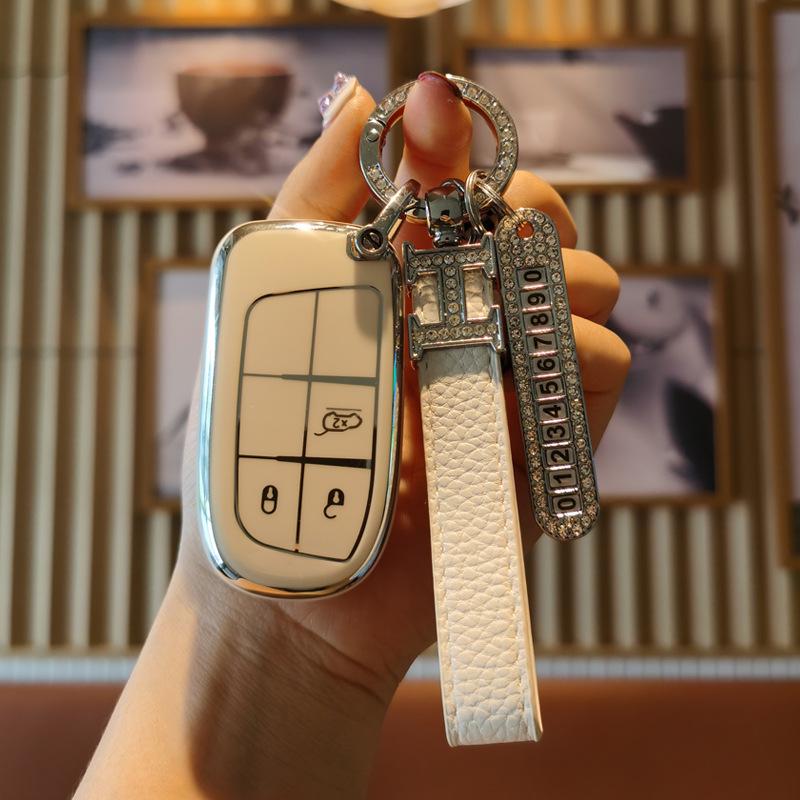 Fiat Viaggio & Ottimo Key Cover with Buckle - Dodge Journey Remote Protection Shell
