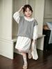 Gilet Tricot Gris Sans Manches pour Filles - Style Coréen Printemps/Automne Pull Cardigan Bébé