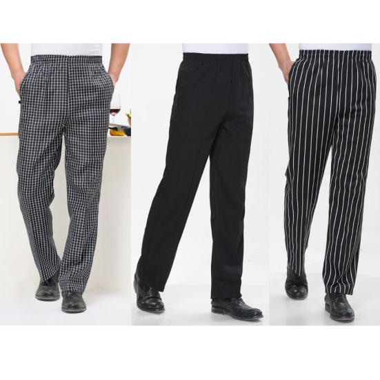 Pantalon Long de Travail pour Homme à Rayures Plaid Imprimé Chili Hôtel Restaurant Cuisine Chef