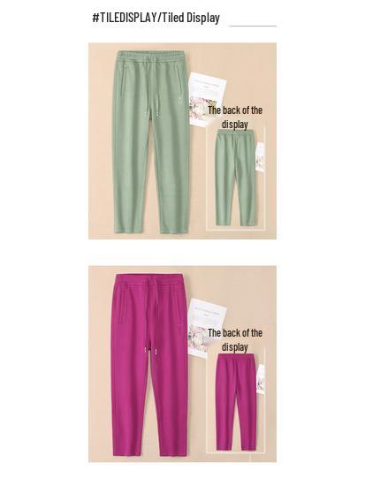 Women's Fleece-Lined Cotton Mom Pants: Warm, Loose Straight-Leg Sweatpants for Autumn & Winter 2025
