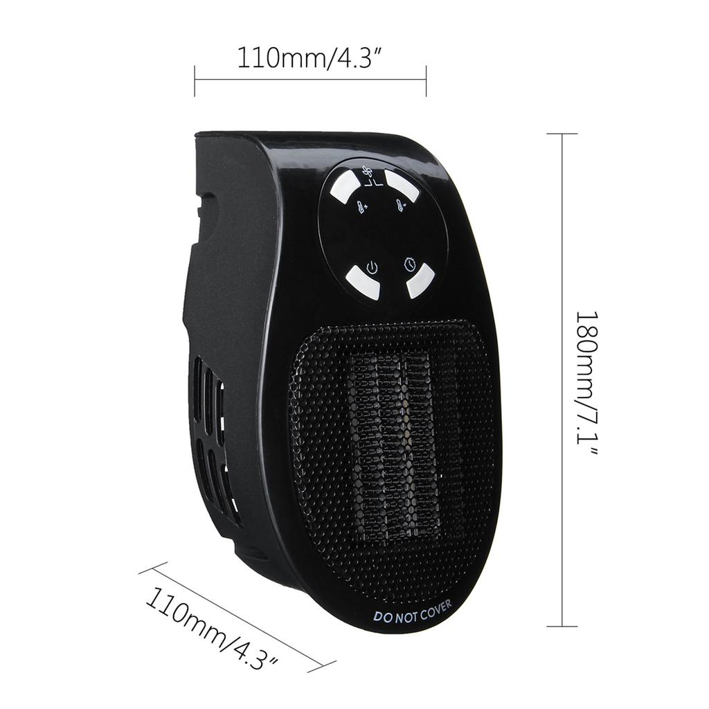 500W heaters for indoor use, portable heater, wall mounted heater with adjustable thermostat timer, small space heater, small portable space heater