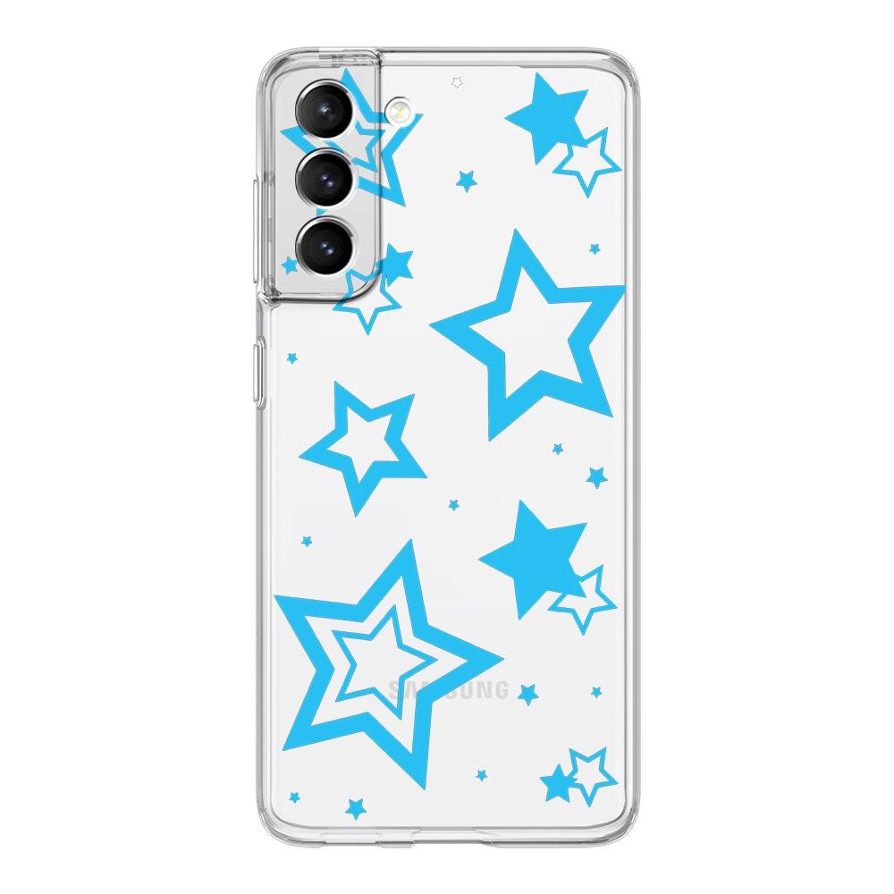 Phone Case For Samsung Galaxy S24 Ultra S23 FE S22 S20 S21 5G S10 S9 Plus S10E S8 Soft Silicone Clear Style Stars Pattern Cover
