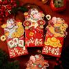 4/6PCS New Year Red Envelope Year of The Horse Red Chinese Hongbao Money Envelopes Hongbao Bag The Year of Horse Lucky Money Bag