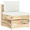 VidaXL Section Centrale Modulaire Avec Coussins Meuble De Terrasse Canapé De Jardin Canapé Central De Patio Extérieur Bois 3074509