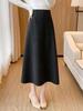Stylish Women's High-Waisted A-Line Midi Skirt - Minimalist Autumn/Winter 2025 Collection