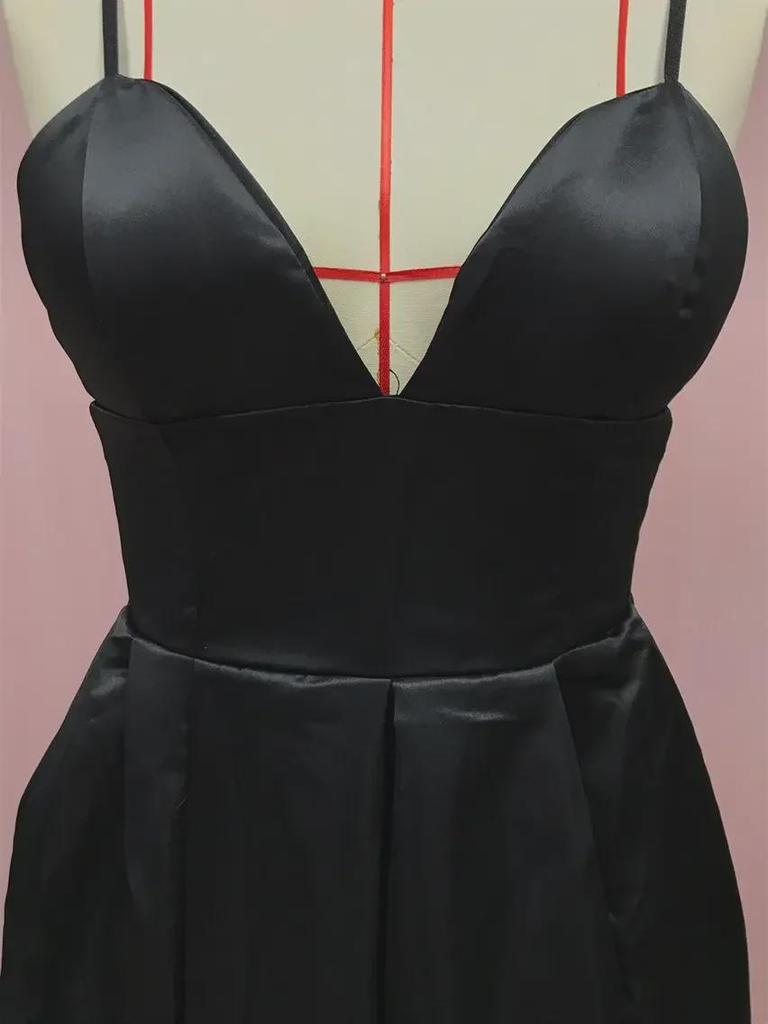 European & American Women's Sexy Slim Suspender Evening Dress with Deep V Slit (Summer 2025 Collection)