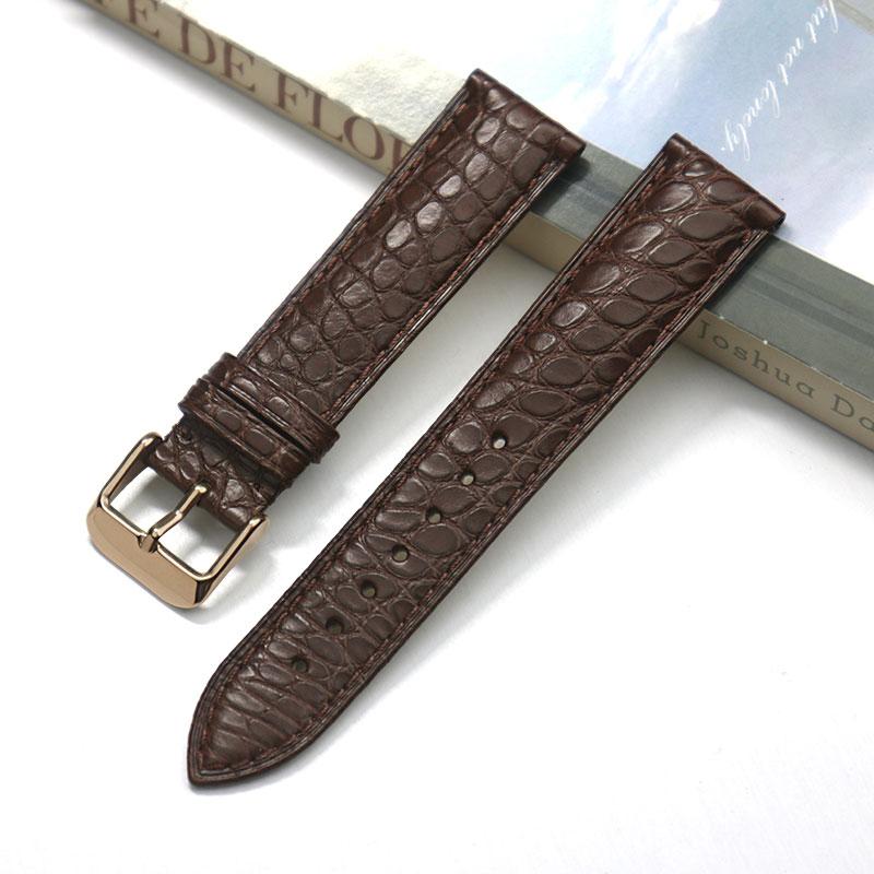 13 14 16mm 18mm 19mm 20mm Thin Soft crocodile leather strap For Longines L4 L2 VC MIDO Cartier Pin buckle brown blue WatchBand