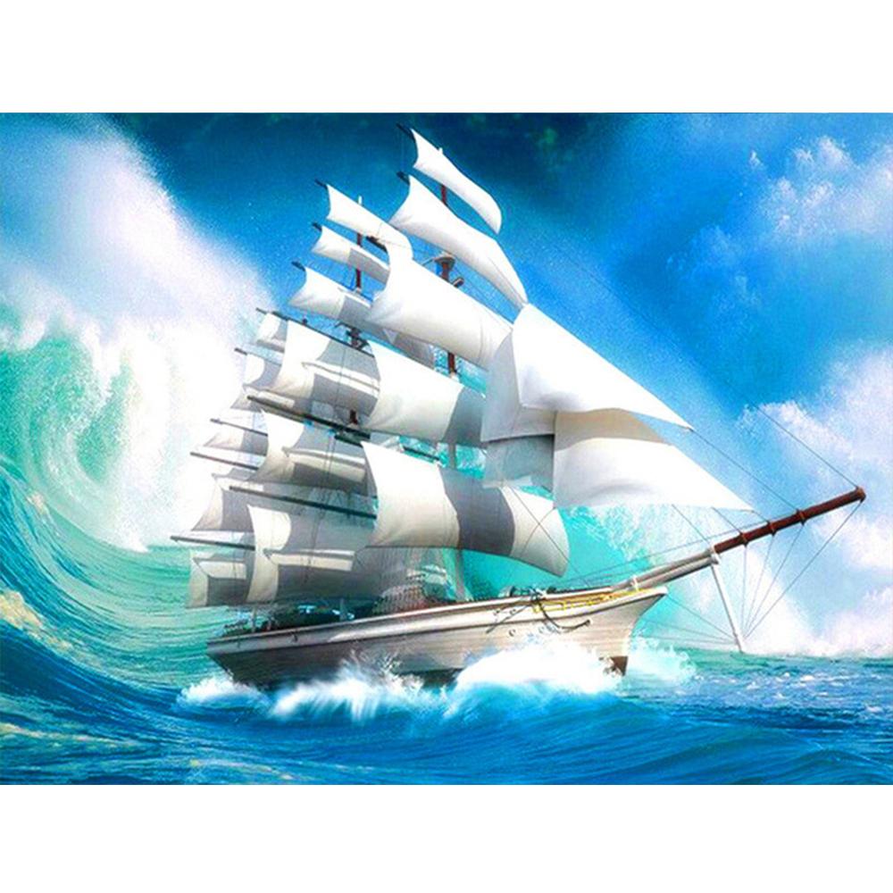 5D DIY Diamond Painting Full Drill Square Ferry Diamond Embroidery Sale Landscape Rhinestones Mosaic Home Decor