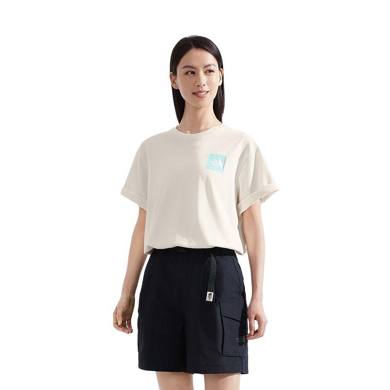The North Face T Shirts Unisex Dune White Crew Neck Moderate NF0A8DC2-QLI