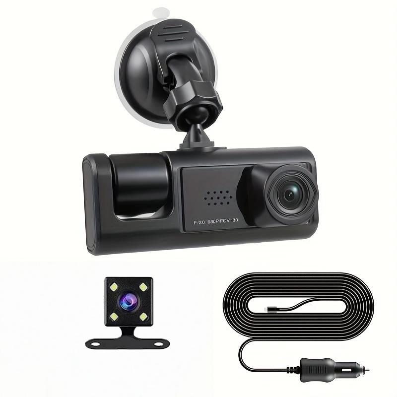 Three-Lens Synchronous Recording Dashcam, Records Key Driving Footage in HD, Effectively Preventing Daily Driving Accidents.