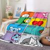 1Pc Bt21 Characters' Quotes Blanket Soft Throw Blanket For Home Bedroom Bed Sofa Travel Office Solid Christmas Blanket