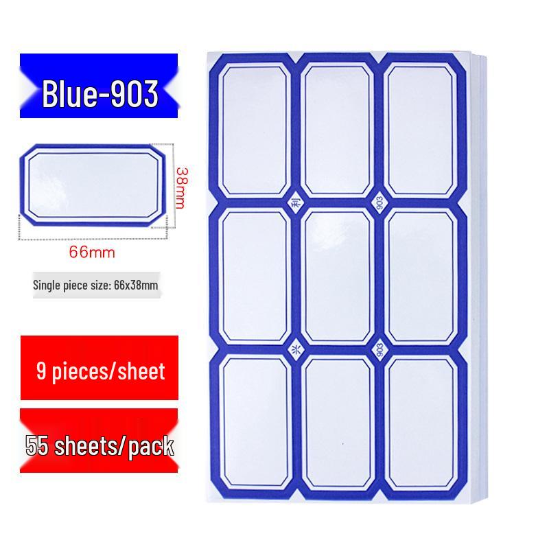 Ręcznie pisane naklejki samoprzylepne: Puste identyfikatory, klasyfikacja książek i naklejki z cenami