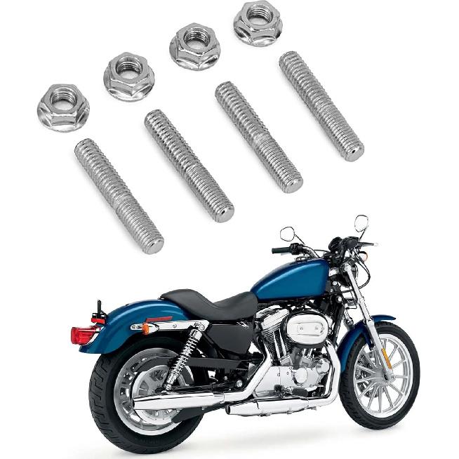 

Motorcycle Exhaust Studs Bolts Nuts for Sportster 883 XL Touring Dyna Super Glide Electra Glide Big Twin Road King Softail FLHT FXST FLHR FLHX FXD