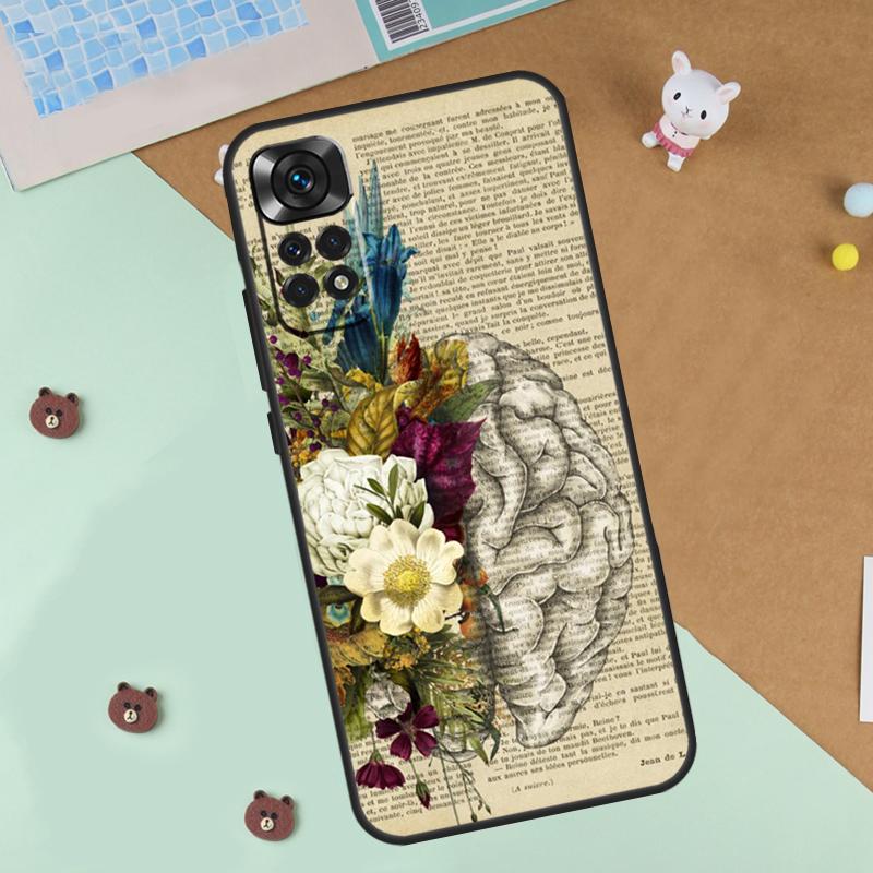 Anatomy Brain Case For Xiaomi Redmi Note 13 12 11 9 10 14 Pro 10S 11S 12S Cover For Redmi 13C 10C 12C 14C