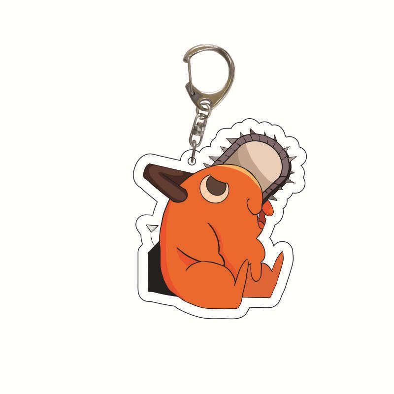 Chainsaw Man Acrylic Keychain Double Sided Printing Cartoon Character Bag Pendant