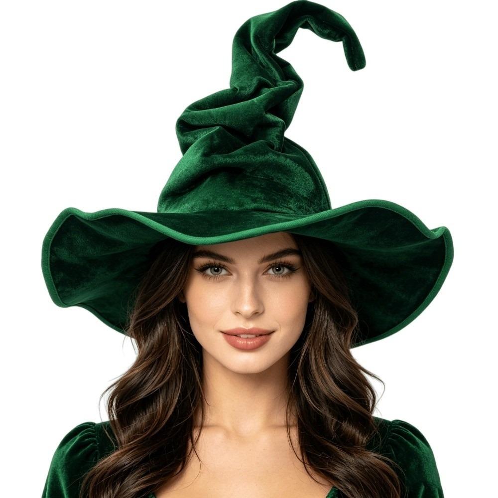 Velký Široký Okraj Čarodějnický Klobouk Gotický Cosplay Čarodějnická Čepice Halloween Kouzelnická Čepice Role Play