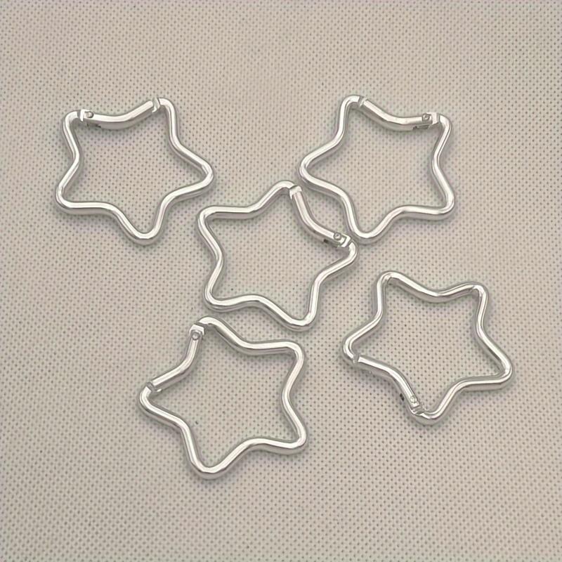 Five-Pointed Star Aluminum Alloy Carabiners, Keychain Clips, Outdoor Camping Key Rings, Water Bottle Hooks, Backpack Accessories
