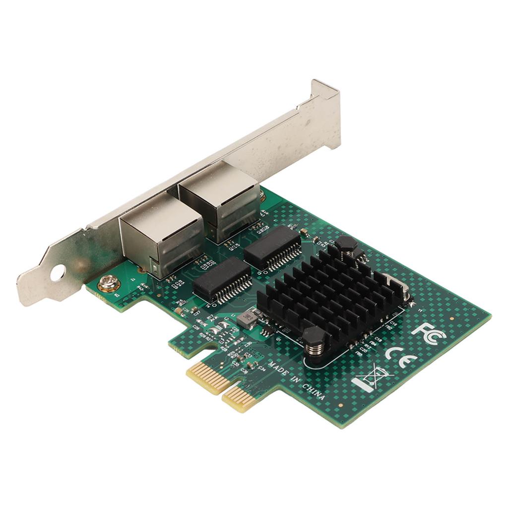 PCIE X1 Ethernet Card BCM5720 Gigabit Dual Port Copper Cable RJ45 Media Interface PCIE Network Adapter for WOL PXE VLAN