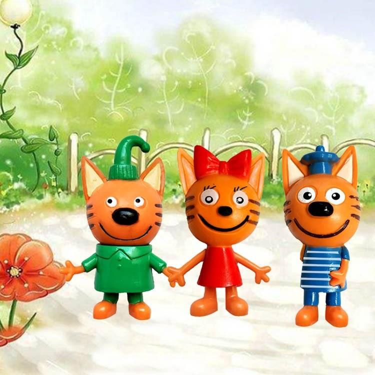 Kid E Cats Plastic Cake Toppers Set For Birthday Decorations With Collectible Toy Figures