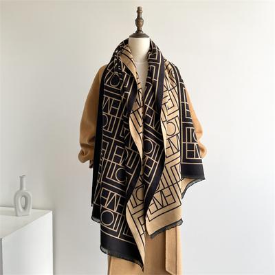 2024 Autumn/Winter New Imitation Cashmere Exterior Warm Office Versatile Extended Thick Scarf Air Conditioning Room Shawl for Women