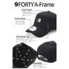 New Era 9FORTY A-Frame Cap 14550994 N840AF490 Black/Matte Black. Metal Plate. Snapback. Adjustable.