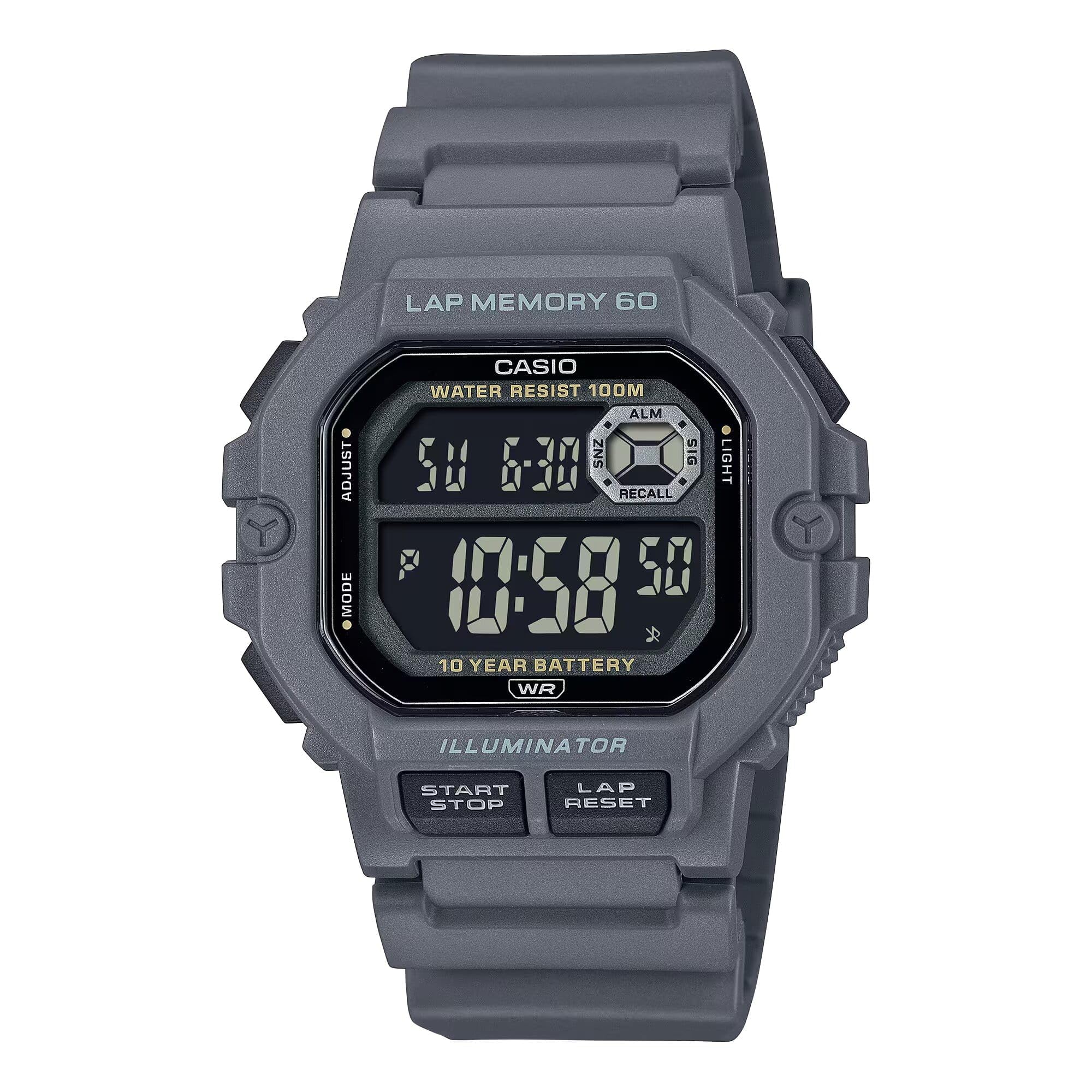 

CASIO Спортивные цифровые часы для бега Мужские - WS-1400H-8BVDF синий
