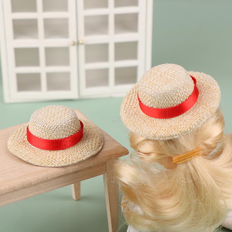 1 шт. кукольный домик кукольная соломенная шляпа солнцезащитный колпак для кукольной — фото 6