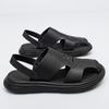 New Summer Men Sandals Soft Leather Beach Shoes Breathable Leisure Flats Hot Sale Man Sandals Fashion Mens Slippers Dual-Purpose