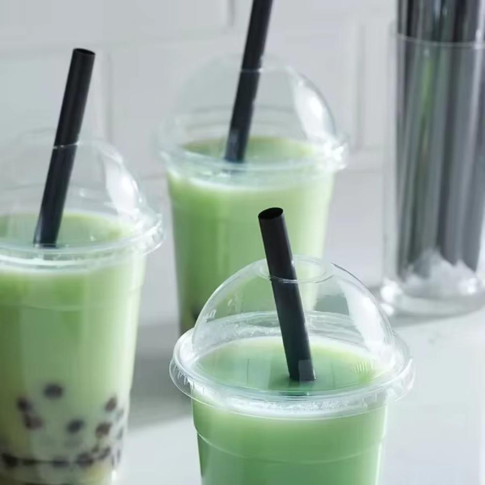 100PCS Disposable Large Diameter Drinking Straws Individual Packaging Bubble Tea Straw  Milk Tea