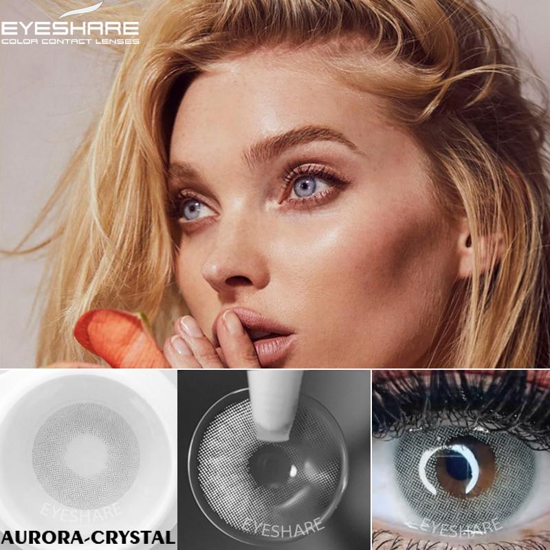 Eyeshare 2 Stück/Paar Farbige Kontaktlinsen für die Augen Farbige Augenlinsen GEM Kontaktlinse Beautiful Pupil Cosmetics Yearly