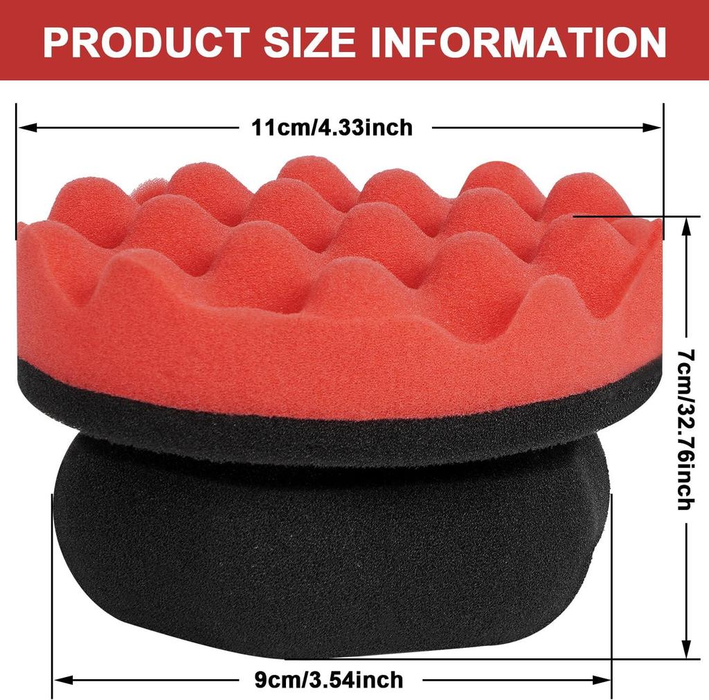 Large Tire Shine Applicator Pad Tire Hex Grip Applicator Tire Shine Car Detailing Foam Sponge Tool Reusable Car Cleaning