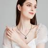 Halloween Gothic Clavicle Necklace, 3D Witch Magic Cauldron Triple Moon Pendant Necklace, Dark Style Statement Neck Accessory