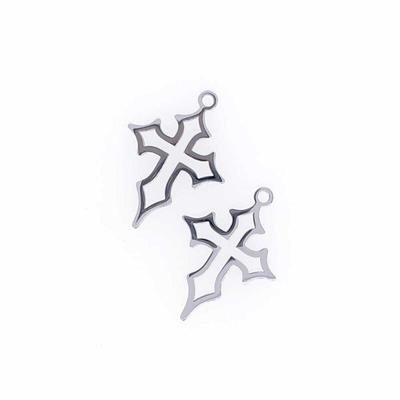 Surgical Pointed Line Cross Pendant Accessory