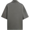 Zara Solid Color Stand Collar Pullover Short Sleeve Sweatshirt Men Sweatshirt Medium-Gray 2795310-809