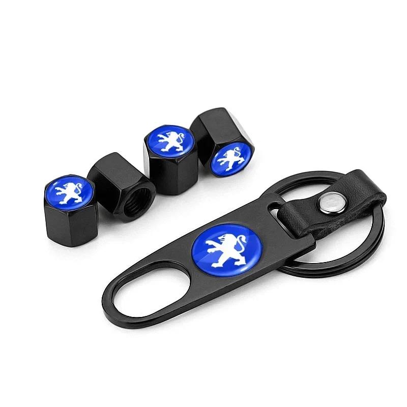 Portachiavi Auto Tappo Valvola Pneumatico Styling Auto Per Peugeot 107 106 205 4008 301 206 307 308 3008 207 208 407 508 5008 2008 Accessori