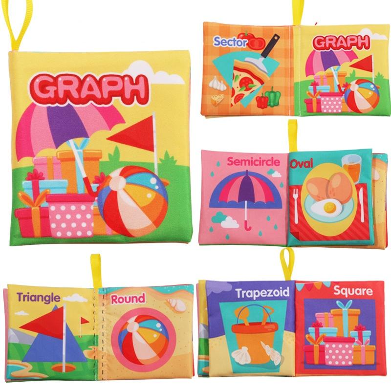 

Baby Educational Early Soft Cloth Book Vibrant Colors And Different Themes Shapes