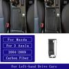 For Mazda 3 Axela 2004-2009 Carbon Fiber Centre Handbrake Storage Panel Trim Cover Car Accessories Interior Decorative Stickers