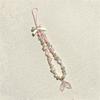 Lovely Bow Fishtail Shell Shell Beaded Pendant Phone Chain Compatible With iPhone Jewelry Strap Gift Girl Keyring Hanging Decor