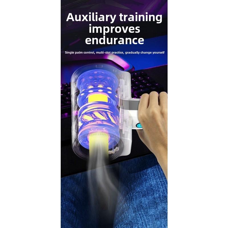Thor Masturbator Male Automatic Handheld Telescopic Rotating Vibration Double Pass Masturbator Trainer