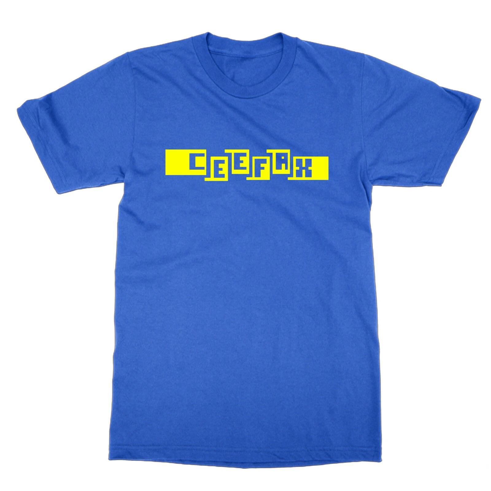 Ceefax logo t-shirt funny retro British TV television 80s, 90s nostalgia dad tee 3XL