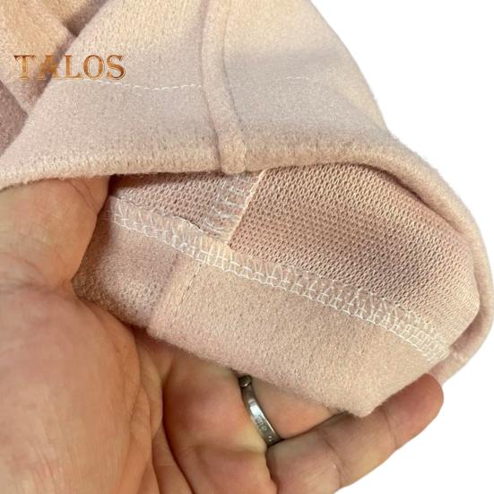 Fall Winter Women Jacket Crew Neck Single-breasted with Side Pockets Loose Short Type Woolen Jacket Shopping Commuting Daily Coat