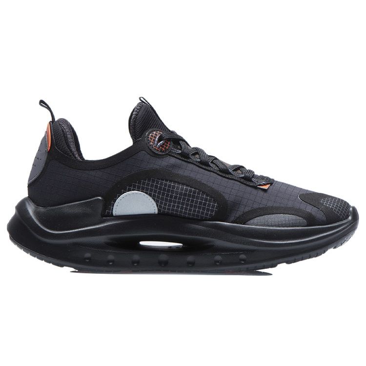 Li Ning Tian Qi Non-Slip Wear-Resistant Low-Top Running Shoes Men Sneakers Black Orange ARYR005-3