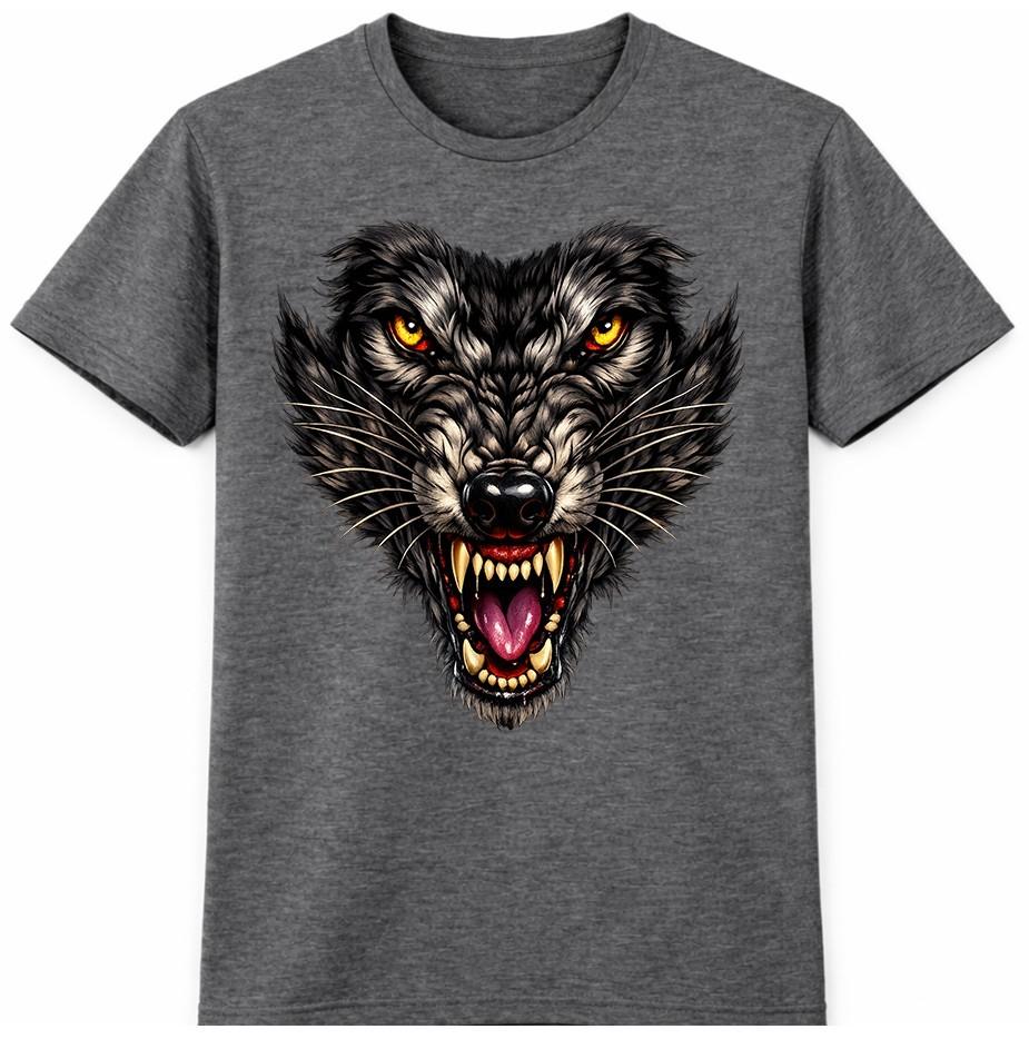 Wolf Head T Shirt Wild Predator Animal Face Gothic Graphic Tee Unisexs Unisexs