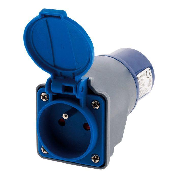 Adaptateur Compact Sans Câble Femelle 16A 2P+T En Mâle CEE17 Pour Camping, Nautisme - Zenitech