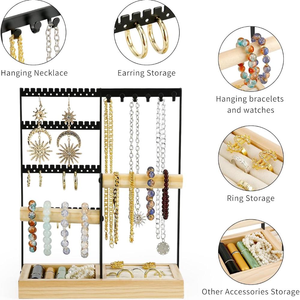 Jewelry Stand, Jewelry Tree, Chain Stand, Earring Stand, Jewelry Storage, Jewelry Holder, Jewelry Stand for Chains, Earrings, Rings, Watches,