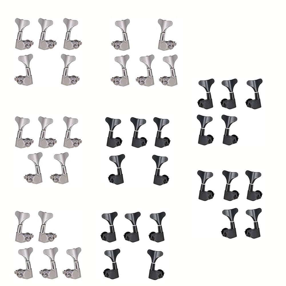 

5PCS Fish Tail Buttons Accessories Bass String Tuners 3L2R Black