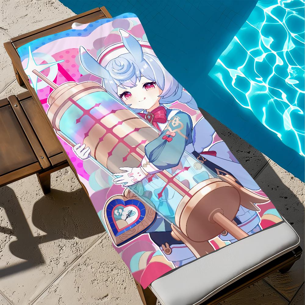 Genshin Impact Sigewinne Towel Beach Quick Dry Soft Pool Towels Gift for Travel Gym Shower Camping Sports