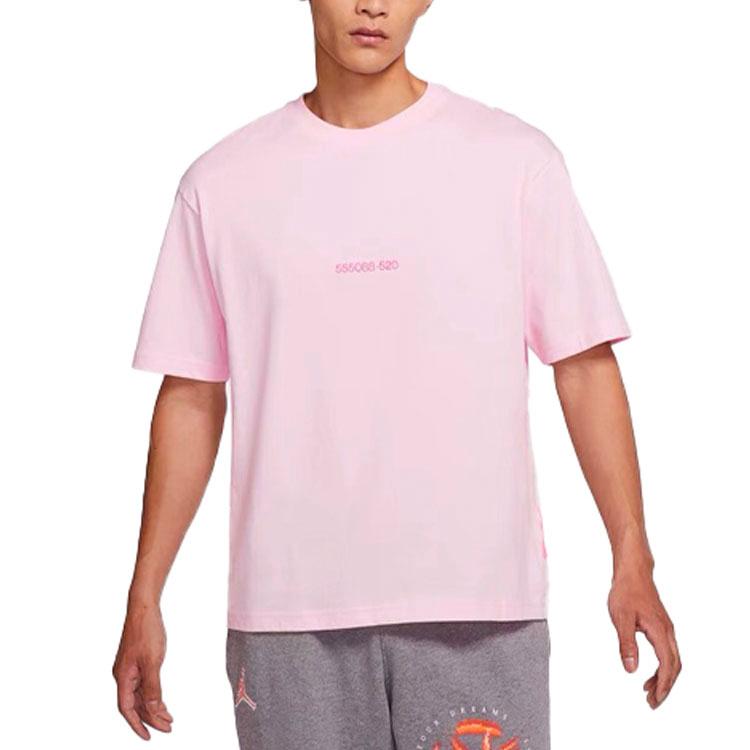 Jordan Casual Sports Breathable Short Sleeve T-Shirt Men Tops Pink DR9621-603