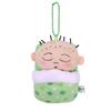 12Cm Kawaii Crayon Shin-Chan Sleeping Bag Plush Keychain Pendant Anime Kasukabe Defense Force Plush Doll Backpack Pendant Gift