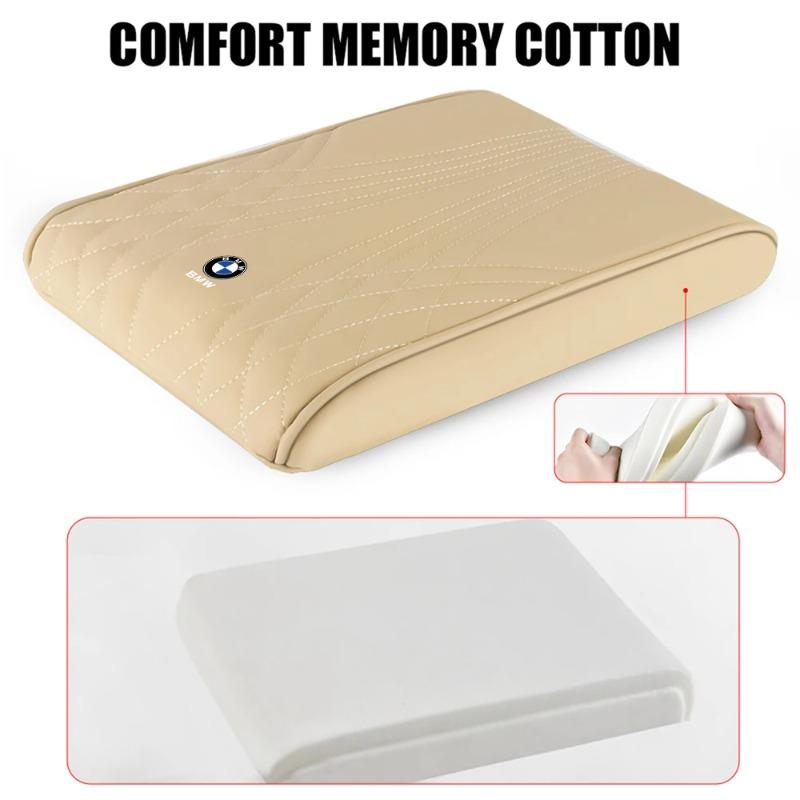 Výšková podložka do loketní opěrky auta PU kůže Paměťová pěna Výšková podložka Ochranný polštář podpěra pro BMW M E46 E60